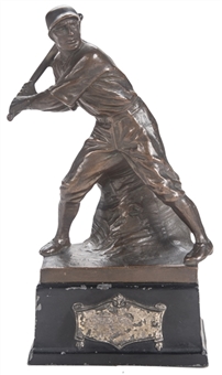 1920s Weidlich Brothers Rare Bronze Baseball Trophy 